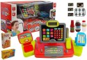 LEAN Toys Kasa Sklepowa dla dzieci Czarno-Czerwona