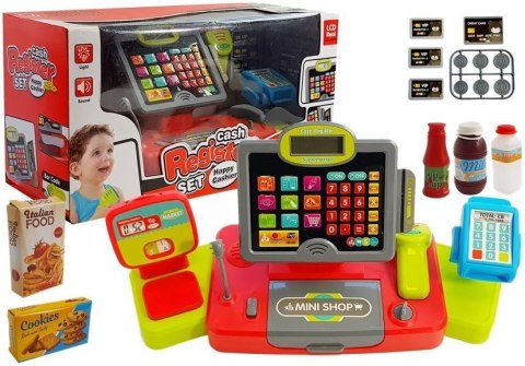 LEAN Toys Kasa Sklepowa dla dzieci Czarno-Czerwona LEAN Toys Kasa Sklepowa dla dzieci Czarno-Czerwona