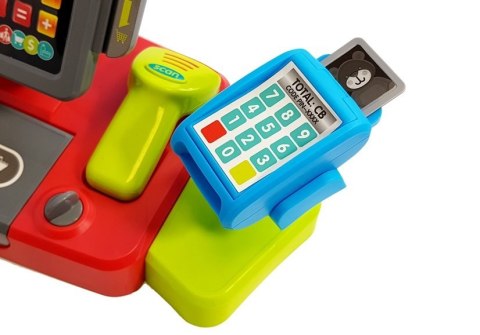 LEAN Toys Kasa Sklepowa dla dzieci Czarno-Czerwona LEAN Toys Kasa Sklepowa dla dzieci Czarno-Czerwona