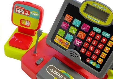 LEAN Toys Kasa Sklepowa dla dzieci Czarno-Czerwona LEAN Toys Kasa Sklepowa dla dzieci Czarno-Czerwona