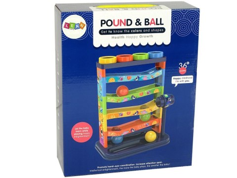 LEAN Toys Kolorowa Zjeżdżalnia Piłeczek Grzechotka Edukacyjna LEAN Toys Kolorowa Zjeżdżalnia Piłeczek Grzechotka Edukacyjna