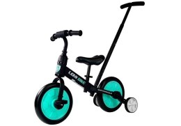 LEAN Trike Rower Biegowy Trójkołowy Na Pedały 3w1 Czarno-Miętowy