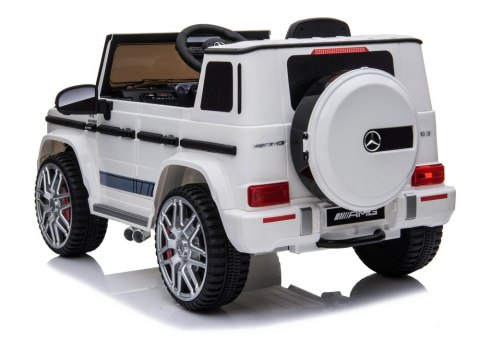 LEAN CARS Auto na Akumulator Mercedes G63 Biały BBH-0003 LEAN CARS Auto na Akumulator Mercedes G63 Biały BBH-0003