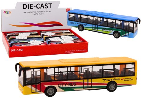 LEAN TOYS Autobus Miejski Z Napędem Frykcyjnym 15cm Metalowy