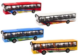 LEAN TOYS Autobus Miejski Z Napędem Frykcyjnym 15cm Metalowy