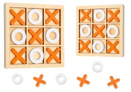 LEAN TOYS Gra W Kółko i Krzyżyk Strategiczna Logiczna Drewniana