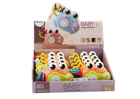 LEAN TOYS Krab Aparat Grzechotka Projektor Na Baterie Dźwięki Pomarańczowy LEAN TOYS Krab Aparat Grzechotka Projektor Na Baterie Dźwięki Pomarańczowy
