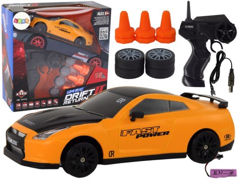 LEAN Toys Autko Sportowe Zdalnie Sterowane R/C 1:24 Żółte Wymienne Koła LEAN Toys Autko Sportowe Zdalnie Sterowane R/C 1:24 Żółte Wymienne Koła