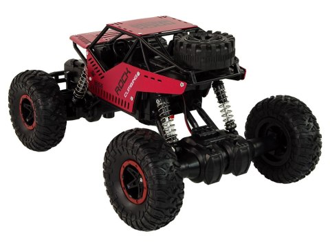 LEAN Toys Auto RC Zdalnie Sterowane 1:16 Czarne Czerwone LEAN Toys Auto RC Zdalnie Sterowane 1:16 Czarne Czerwone