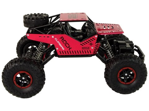 LEAN Toys Auto RC Zdalnie Sterowane 1:16 Czarne Czerwone LEAN Toys Auto RC Zdalnie Sterowane 1:16 Czarne Czerwone