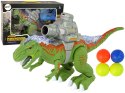 LEAN Toys Dinozaur z Katapultą Chodzi Strzela Zielony