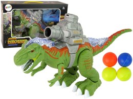 LEAN Toys Dinozaur z Katapultą Chodzi Strzela Zielony