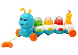 LEAN Toys Gąsienica Do Ciągnięcia Kolorowa Światła Dźwięki