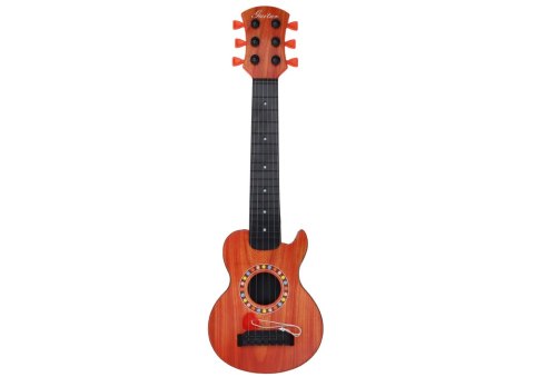 LEAN Toys Gitara Zabawkowa Dla Dzieci Kostka Do Gry Drewno Pomarańczowa LEAN Toys Gitara Zabawkowa Dla Dzieci Kostka Do Gry Drewno Pomarańczowa