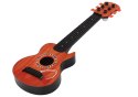 LEAN Toys Gitara Zabawkowa Dla Dzieci Kostka Do Gry Drewno Pomarańczowa