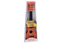 LEAN Toys Gitara Zabawkowa Dla Dzieci Kostka Do Gry Drewno Pomarańczowa