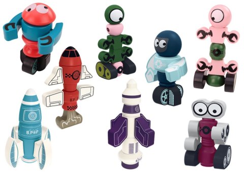 LEAN Toys Klocki Magnetyczne Kosmos Rakieta Zestaw 56 ele. Magnetic Rocket Mix LEAN Toys Klocki Magnetyczne Kosmos Rakieta Zestaw 56 ele. Magnetic Rocket Mix