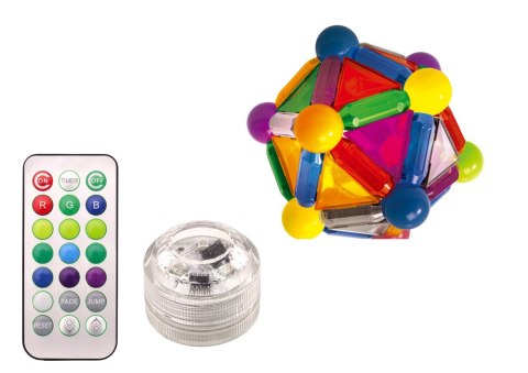 LEAN Toys Klocki Magnetyczne Z Podświetleniem W Pudełku 154 Elementy LEAN Toys Klocki Magnetyczne Z Podświetleniem W Pudełku 154 Elementy