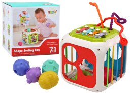 LEAN Toys Kostka Edukacyjna Dla Niemowląt Sorter Klocki Cymbałki 7w1