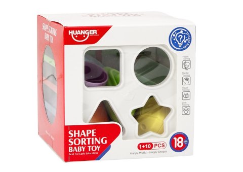 LEAN Toys Kostka Edukacyjna Sorter Dla Niemowląt Klocki Kolorowa LEAN Toys Kostka Edukacyjna Sorter Dla Niemowląt Klocki Kolorowa