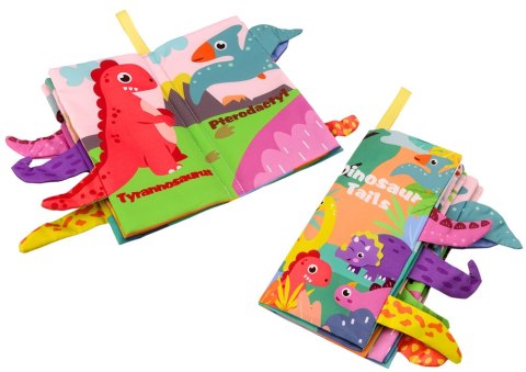 LEAN Toys Książeczka Miękka Zwierzęta Dinozaury Szeleszcząca Kolorowa LEAN Toys Książeczka Miękka Zwierzęta Dinozaury Szeleszcząca Kolorowa