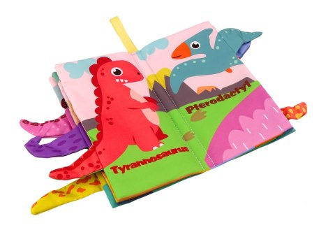 LEAN Toys Książeczka Miękka Zwierzęta Dinozaury Szeleszcząca Kolorowa LEAN Toys Książeczka Miękka Zwierzęta Dinozaury Szeleszcząca Kolorowa