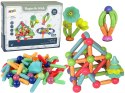 LEAN Toys Magnetyczne Klocki Konstrukcyjne Plastikowe 78 Elementów