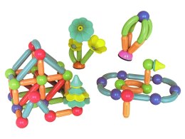 LEAN Toys Magnetyczne Klocki Konstrukcyjne Plastikowe 78 Elementów