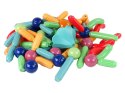 LEAN Toys Magnetyczne Klocki Konstrukcyjne Plastikowe 78 Elementów