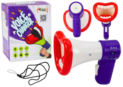 LEAN Toys Megafon Zmieniacz Głosu Nagrywanie Trzy Tryby Głosu Usta