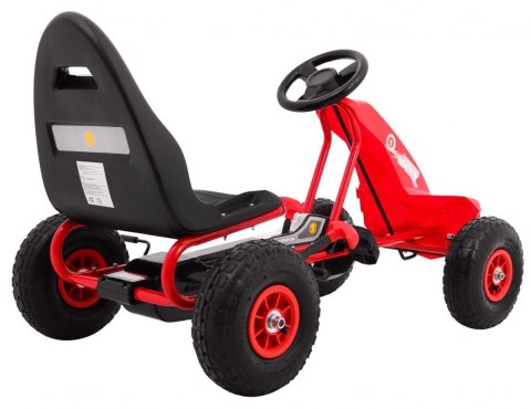 Gokart Champion na pedały dla dzieci 3+ Czerwony + Pompowane opony + Regulowane siedzisko + Ręczny hamulec Gokart Champion na pedały dla dzieci 3+ Czerwony + Pompowane opony + Regulowane siedzisko + Ręczny hamulec