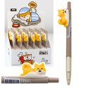 LEAN Długopis Z Figurką Żółtego Pieska Shiba Niebieski Tusz 0.5mm