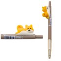 LEAN Długopis Z Figurką Żółtego Pieska Shiba Niebieski Tusz 0.5mm