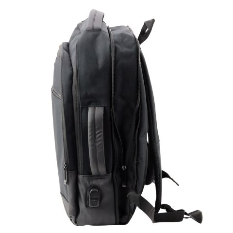 LEAN Plecak Biznesowy USB Kieszeń Na Laptopa Czarny 16L 45cm LEAN Plecak Biznesowy USB Kieszeń Na Laptopa Czarny 16L 45cm
