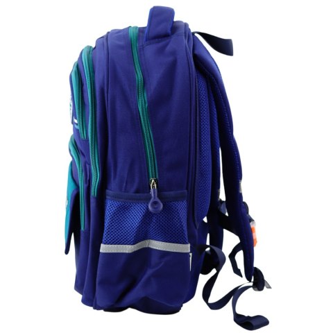 LEAN Plecak Szkolny Dziecięcy Pas Piersiowy Granatowo Zielony 20L 38cm LEAN Plecak Szkolny Dziecięcy Pas Piersiowy Granatowo Zielony 20L 38cm