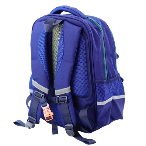 LEAN Plecak Szkolny Dziecięcy Pas Piersiowy Granatowo Zielony 20L 38cm LEAN Plecak Szkolny Dziecięcy Pas Piersiowy Granatowo Zielony 20L 38cm