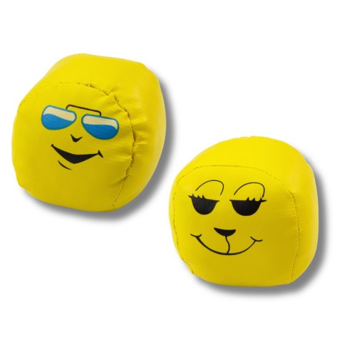 LEAN TOYS Miękkie Piłki Sportowe Emotki Żółte Zestaw 6szt 7cm LEAN TOYS Miękkie Piłki Sportowe Emotki Żółte Zestaw 6szt 7cm