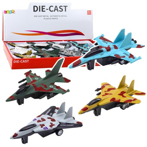 LEAN TOYS Myśliwiec Wojskowy Z Napędem Frykcyjnym Metalowy 11cm Mix LEAN TOYS Myśliwiec Wojskowy Z Napędem Frykcyjnym Metalowy 11cm Mix