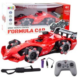 LEAN Toys Auto Sportowe Wyścigówka Zdalnie Sterowana RC Efekt Dymu 2.4G Czerwona