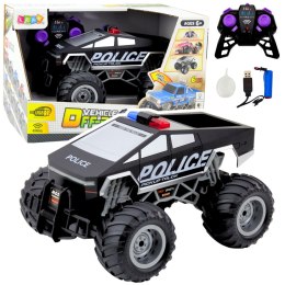 LEAN Toys Auto Terenowe Policyjne Off-Road RC Zdalnie Sterowane Czarne 1:16