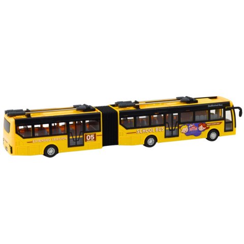 LEAN Toys Autobus Szkolny Trolejbus Przegubowy Zdalnie Sterowany RC 1:32 Żółty LEAN Toys Autobus Szkolny Trolejbus Przegubowy Zdalnie Sterowany RC 1:32 Żółty
