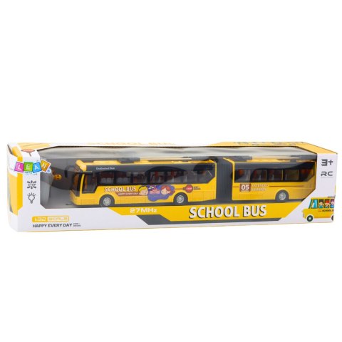 LEAN Toys Autobus Szkolny Trolejbus Przegubowy Zdalnie Sterowany RC 1:32 Żółty LEAN Toys Autobus Szkolny Trolejbus Przegubowy Zdalnie Sterowany RC 1:32 Żółty