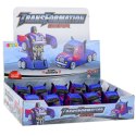 LEAN Toys Ciężarówka Auto Robot 2w1 Napęd Czerwone Wzory Niebieska