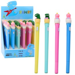 LEAN Toys Długopis Świecący Dinozaur W Jajku Niebieski Tusz 0.7mm Mix