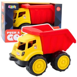 LEAN Toys Duża Wywrotka Dla Dzieci Do Piasku Pojazd Budowlany Czerwono-Żółta