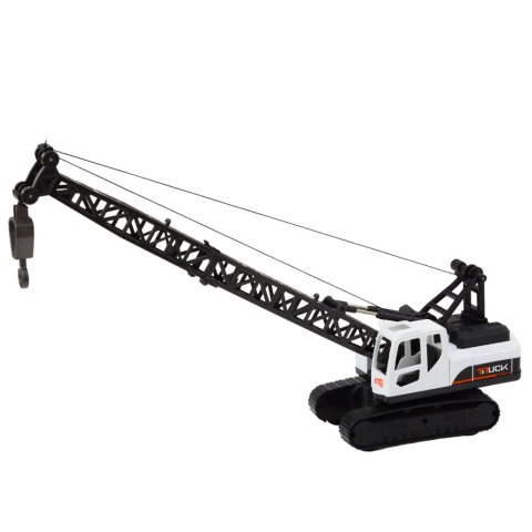 LEAN Toys Dźwig Gąsienicowy Budowlany Obrót 360° Ruchomy Hak Biały LEAN Toys Dźwig Gąsienicowy Budowlany Obrót 360° Ruchomy Hak Biały