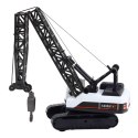 LEAN Toys Dźwig Gąsienicowy Budowlany Obrót 360° Ruchomy Hak Biały