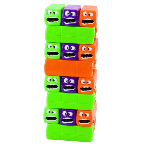 LEAN Toys Gra Zręcznościowa Wieża 24 Klocki Z Buźkami Kolorowe LEAN Toys Gra Zręcznościowa Wieża 24 Klocki Z Buźkami Kolorowe