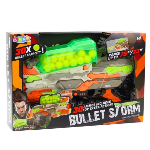 LEAN Toys Karabin Broń Na Miękkie Kulki Piankowe 30szt Zasięg 23m LEAN Toys Karabin Broń Na Miękkie Kulki Piankowe 30szt Zasięg 23m