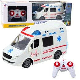 LEAN Toys Karetka Ambulans Zdalnie Sterowany RC Światła Dźwięki 1:20 Biały